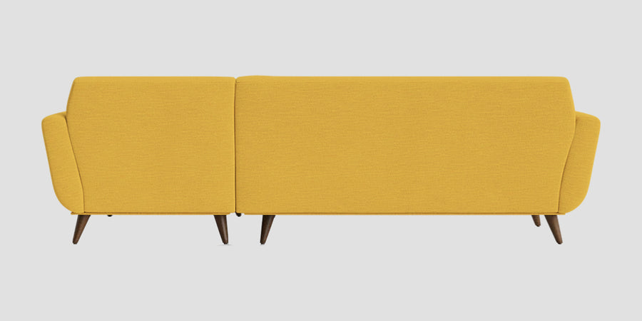 Jasmin Fabric Lhs Sectional Sofa 3 Lounger In Bold Yellow Colour - Febonic Living