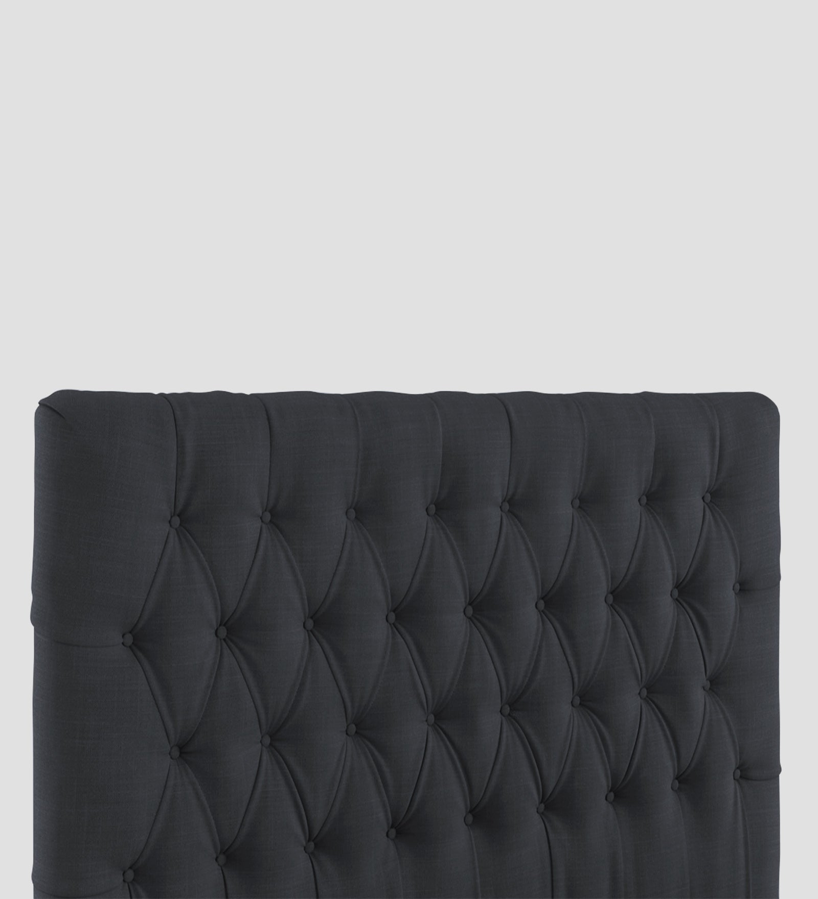 Isko Fabric King Size Bed In Charcoal Grey Colour With Storage Box - Febonic Living
