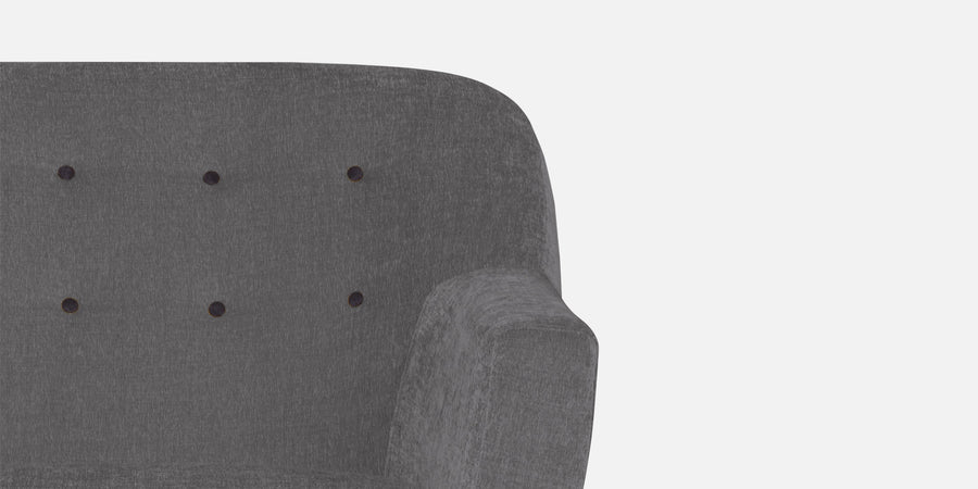 German Fabric 3 Seater Sofa In Sudo Grey Colour - Febonic Living
