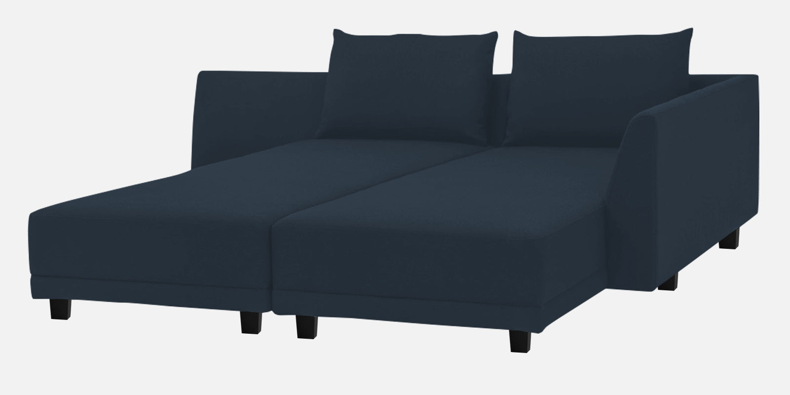 Ira Fabric LHS 6 Seater Sofa Cum Bed In Denim Blue Colour