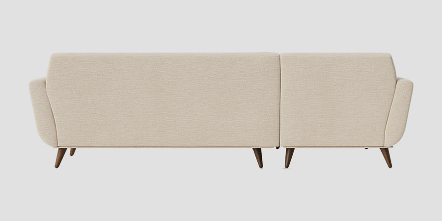 Jasmin Fabric Rhs Sectional Sofa 3 Lounger In Ivory Cream Colour - Febonic Living