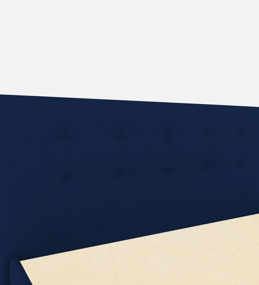 Lido Fabric Upholstered Queen Size Bed In Royal Blue Colour With Drawer Storage - Febonic Living