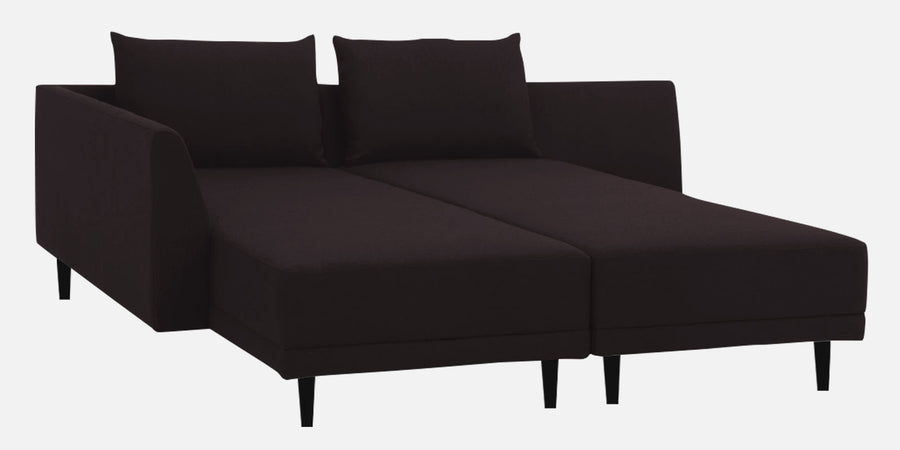 Ira Fabric Rhs 6 Seater Convertible Sofa Cum Bed In Cara Brown Colour - Febonic Living