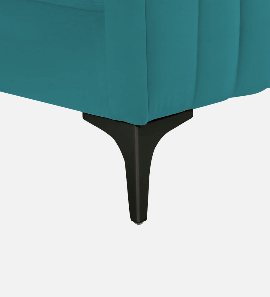 Haru Velvet 1 Seater Sofa In Arabian Green Colour - Febonic Living