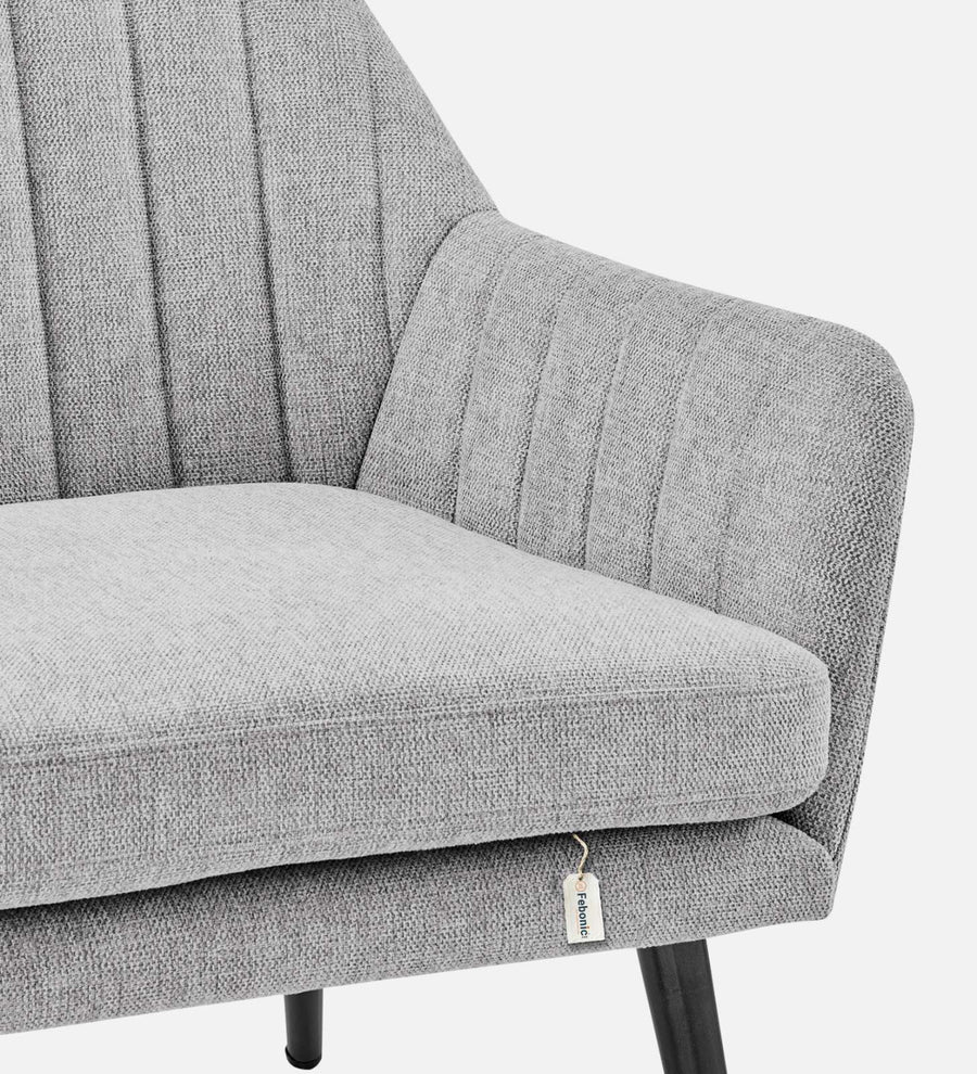 Bella Fabric Arm Chair In Lit Grey Colour - Febonic Living
