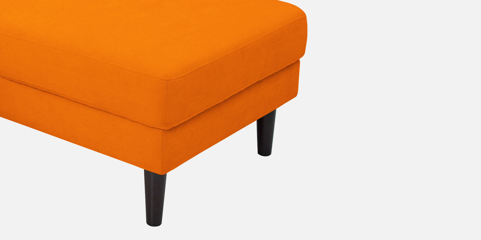 Creata Fabric LHS Sectional Sofa (2+Lounger) in Vivid Orange Colour by Febonic