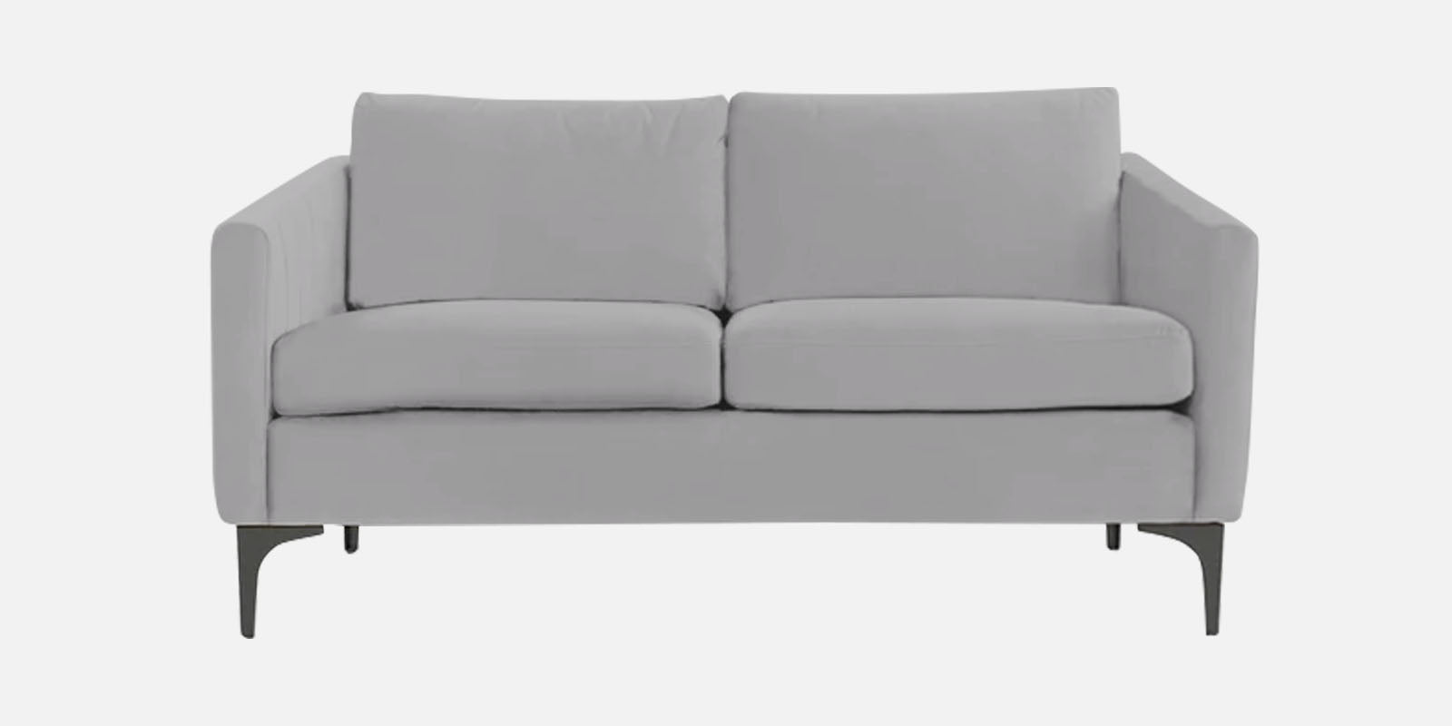 Haru Velvet 2 Seater Sofa in Light Grey Colour