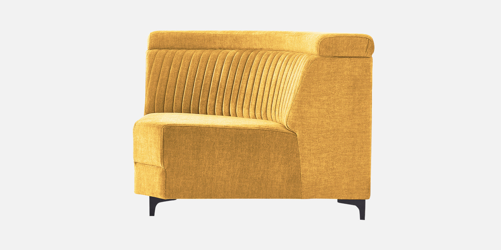 Draco Fabric Corner Sofa in Blush Yellow Colour