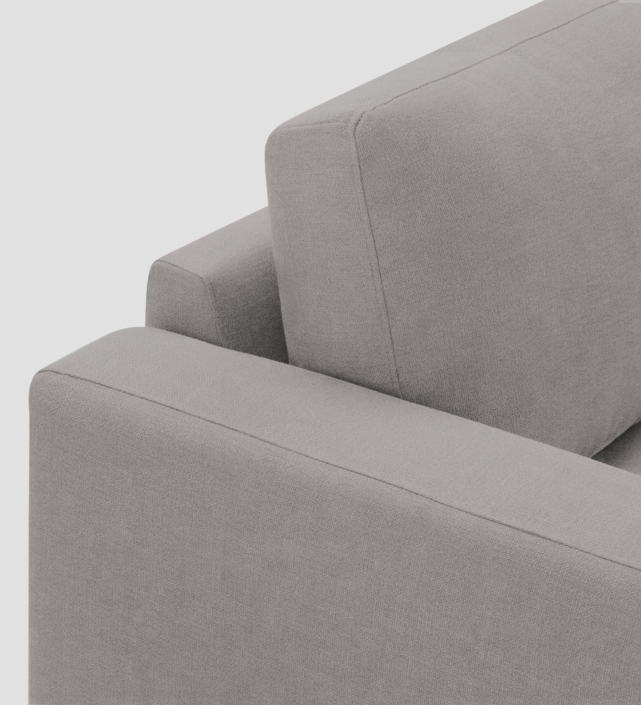 Esha Fabric 1 Seater Sofa In Silver Grey Colour - Febonic Living