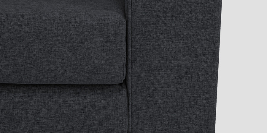 Kenia Fabric 3 Seater Foldable Sofa Cum Bed In Charcoal Grey Colour - Febonic Living