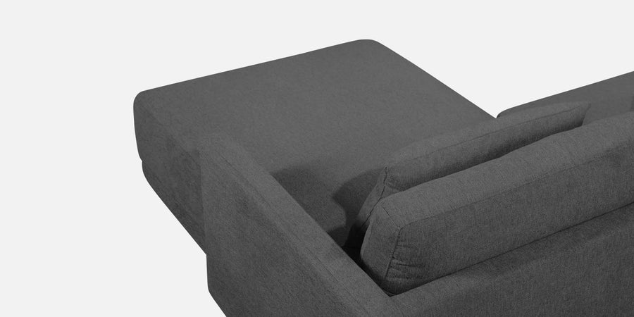 Kera Fabric Lhs Sectional Sofa 3 Lounger In Charcoal Grey Colour - Febonic Living