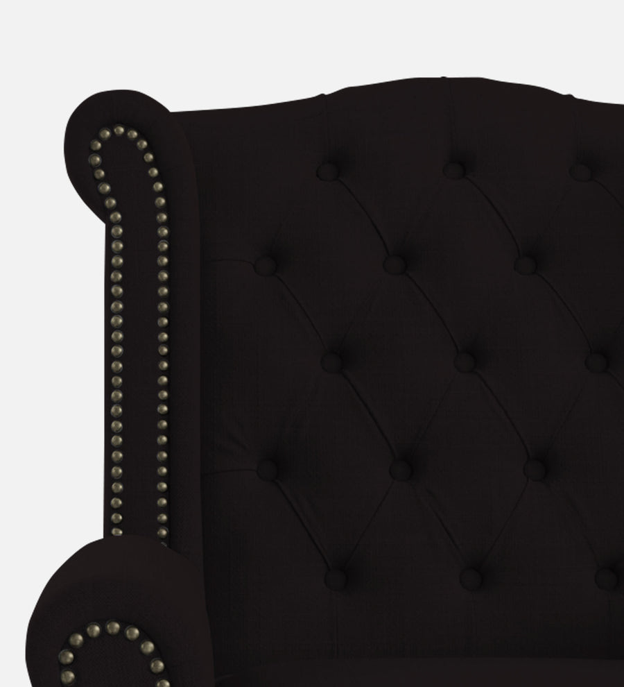 Nottage Fabric Wing Chair In Cara Brown Colour - Febonic Living