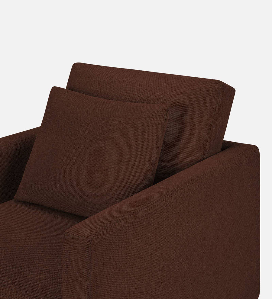 Kera Fabric 1 Seater Sofa In Coffee Brown Colour - Febonic Living