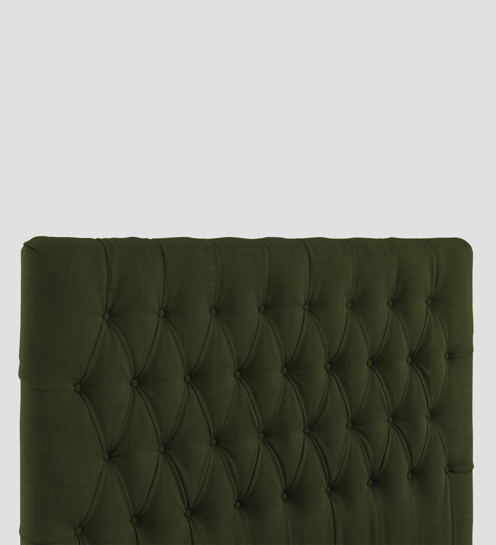 Isko Fabric King Size Bed In Olive Green Colour With Storage Box - Febonic Living