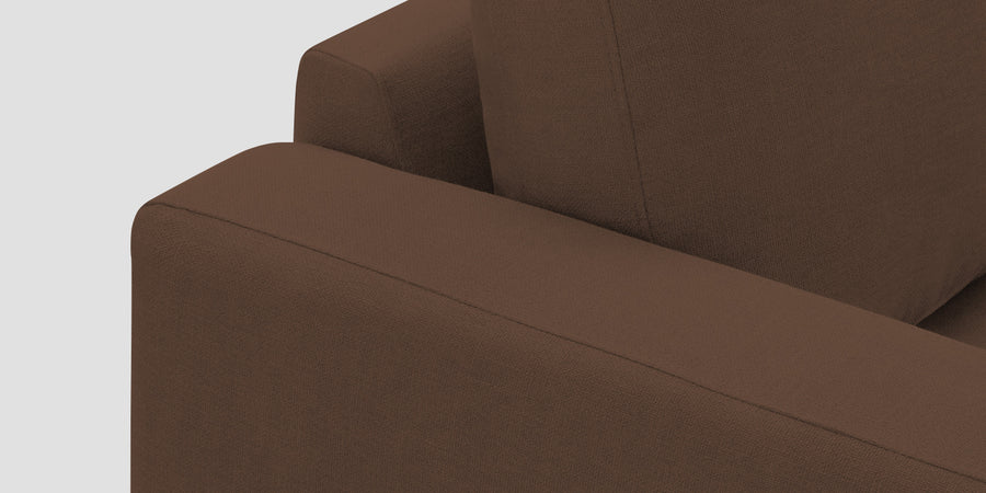 Esha Fabric 3 Seater Sofa In Ash Brown Colour - Febonic Living