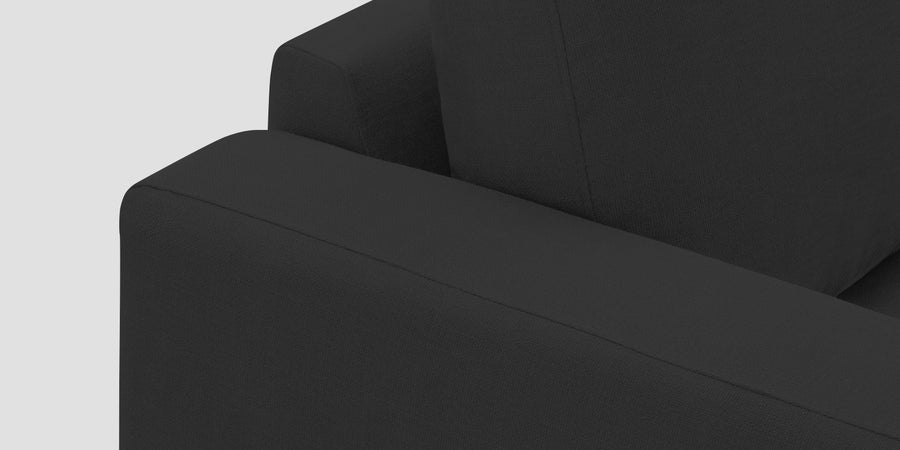 Esha Fabric 3 Seater Sofa In Bitter Black Colour - Febonic Living
