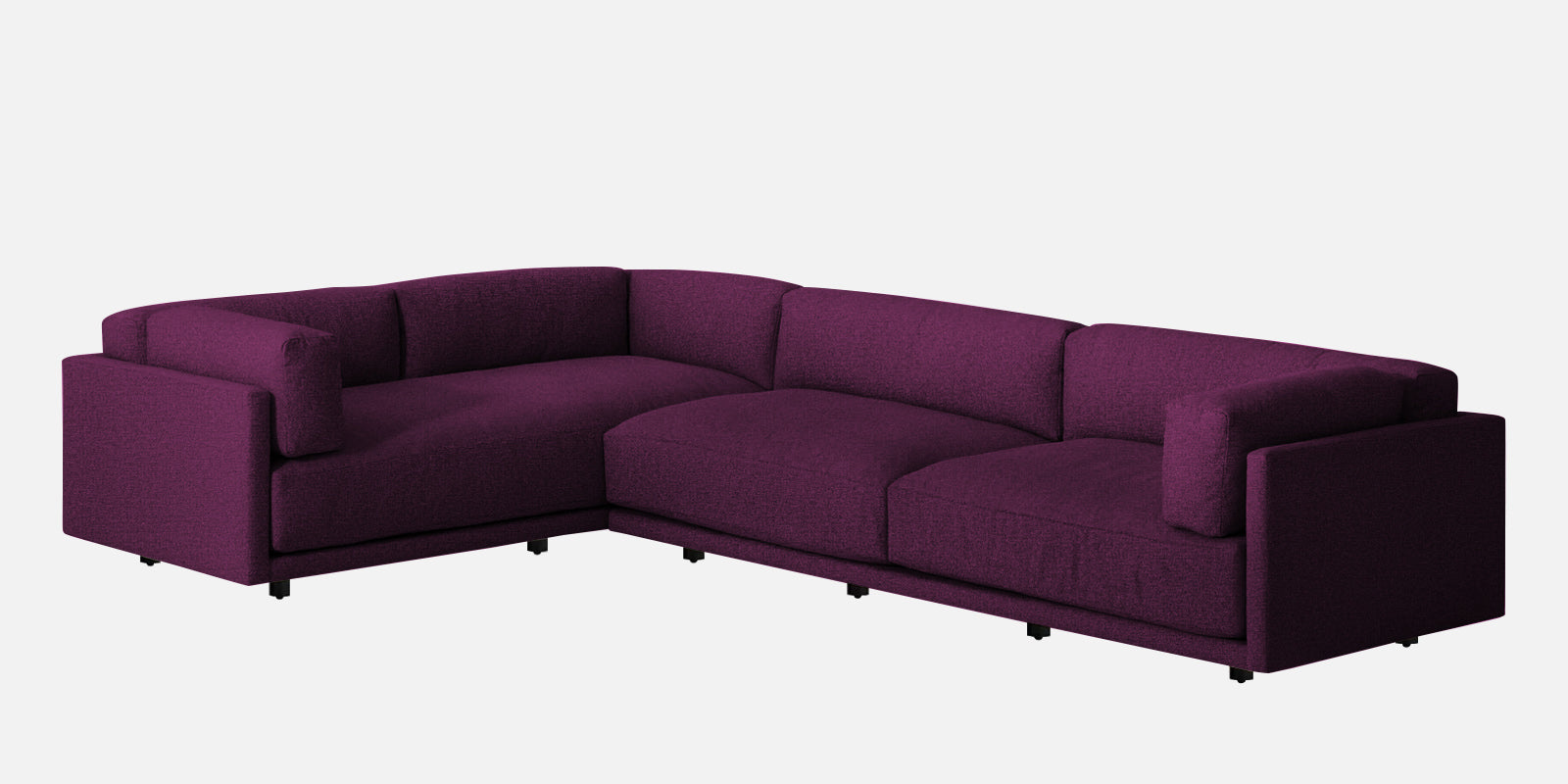 Nixon Fabric 6 Seater LHS Sectional Sofa In Greek Purple Colour