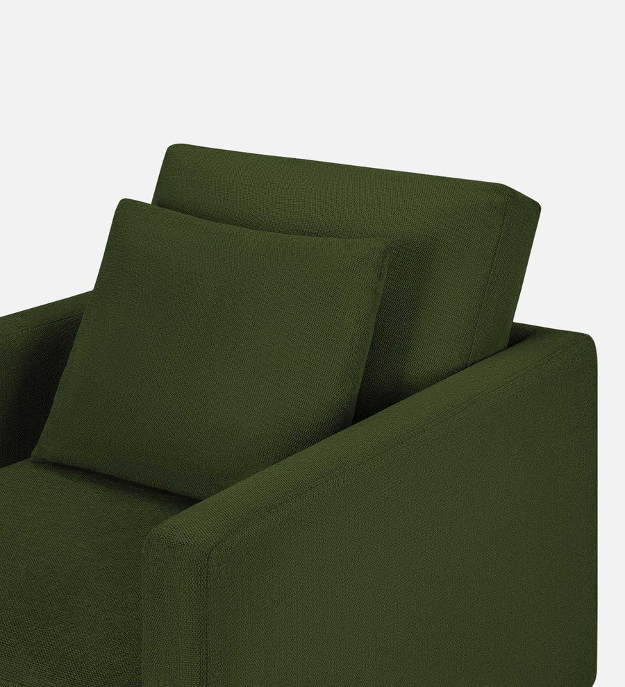 Kera Fabric 1 Seater Sofa In Olive Green Colour - Febonic Living