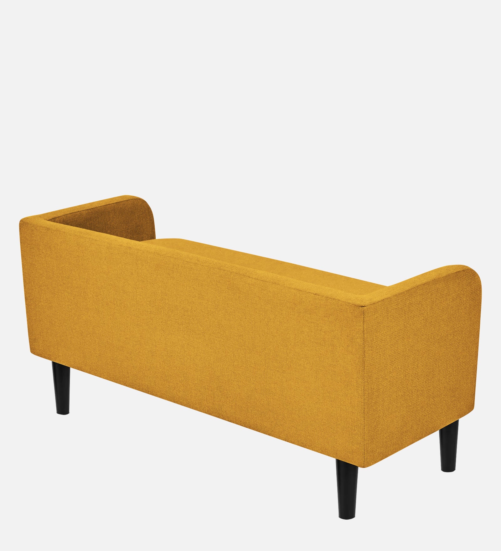 Maya Fabric Bench In Bold Yellow Colour