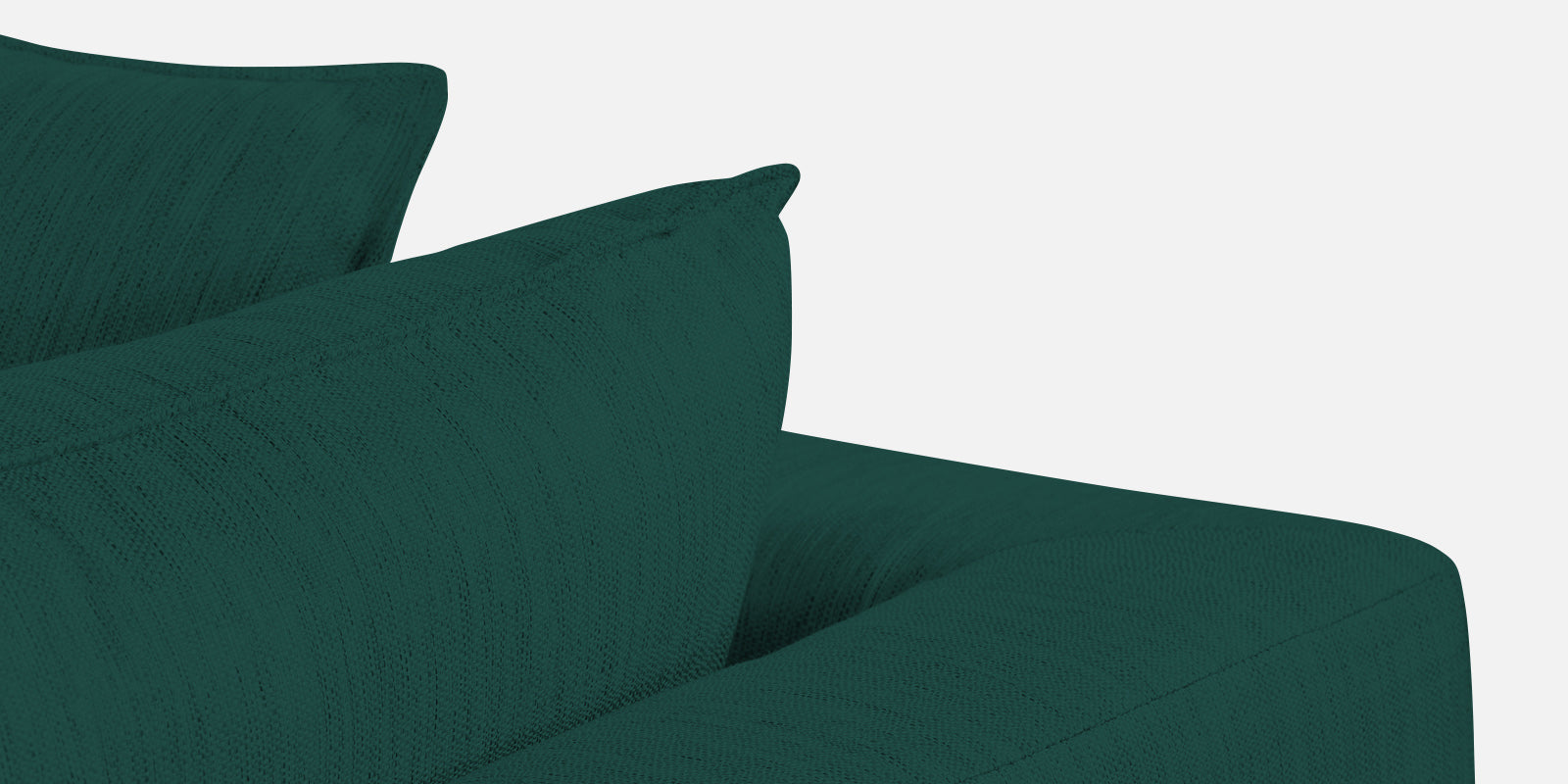 Ziggy Fabric LHS Sectional Sofa (3+Lounger) in Sage Green Colour