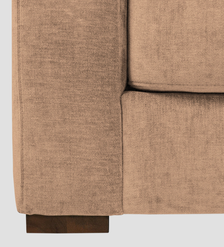 Dara Fabric 1 Seater Sofa In Cosmic Beige Colour - Febonic Living