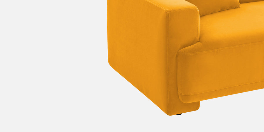 Kosta Velvet 2 Seater Sofa In Safforn Yellow Colour - Febonic Living