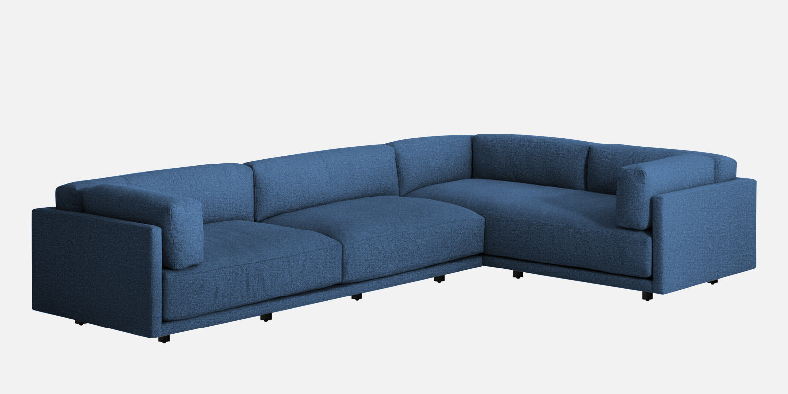 Nixon Fabric 6 Seater RHS Sectional Sofa In Light Blue Colour