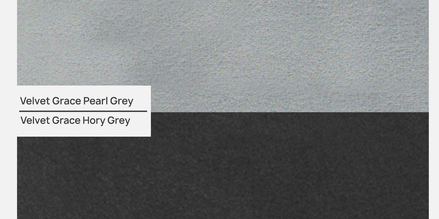 Visky Velvet 2 Seater Sofa In Pearl Grey And Hory Grey Colour - Febonic Living