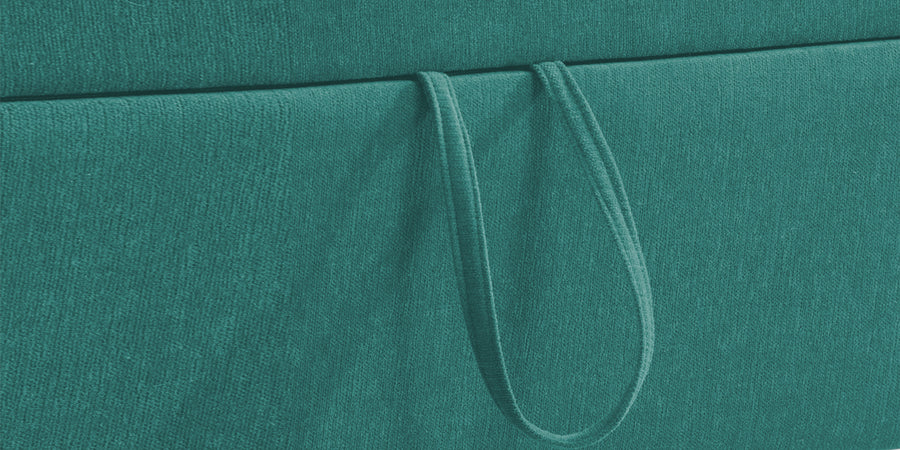 Kara Fabric 3 Seater Pull Out Sofa Cum Bed In Sea Green Colour - Febonic Living