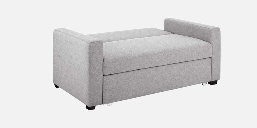 Lobby Fabric 2 Seater Pull Out Sofa Cum Bed In Lit Grey Colour - Febonic Living