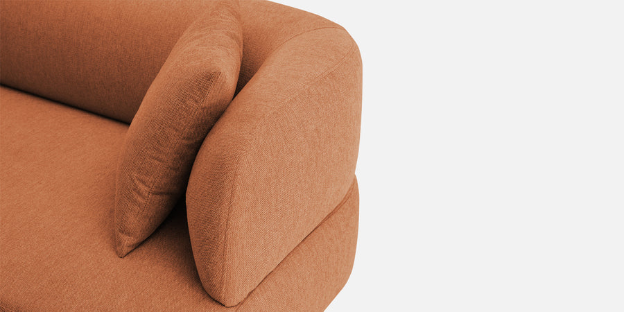 Carson Fabric 3 Seater Sofa In Safforn Orange Colour - Febonic Living