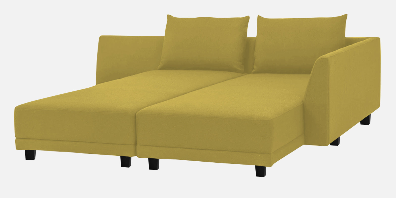 Ira Fabric LHS 6 Seater Sofa Cum Bed In Parrot Green Colour