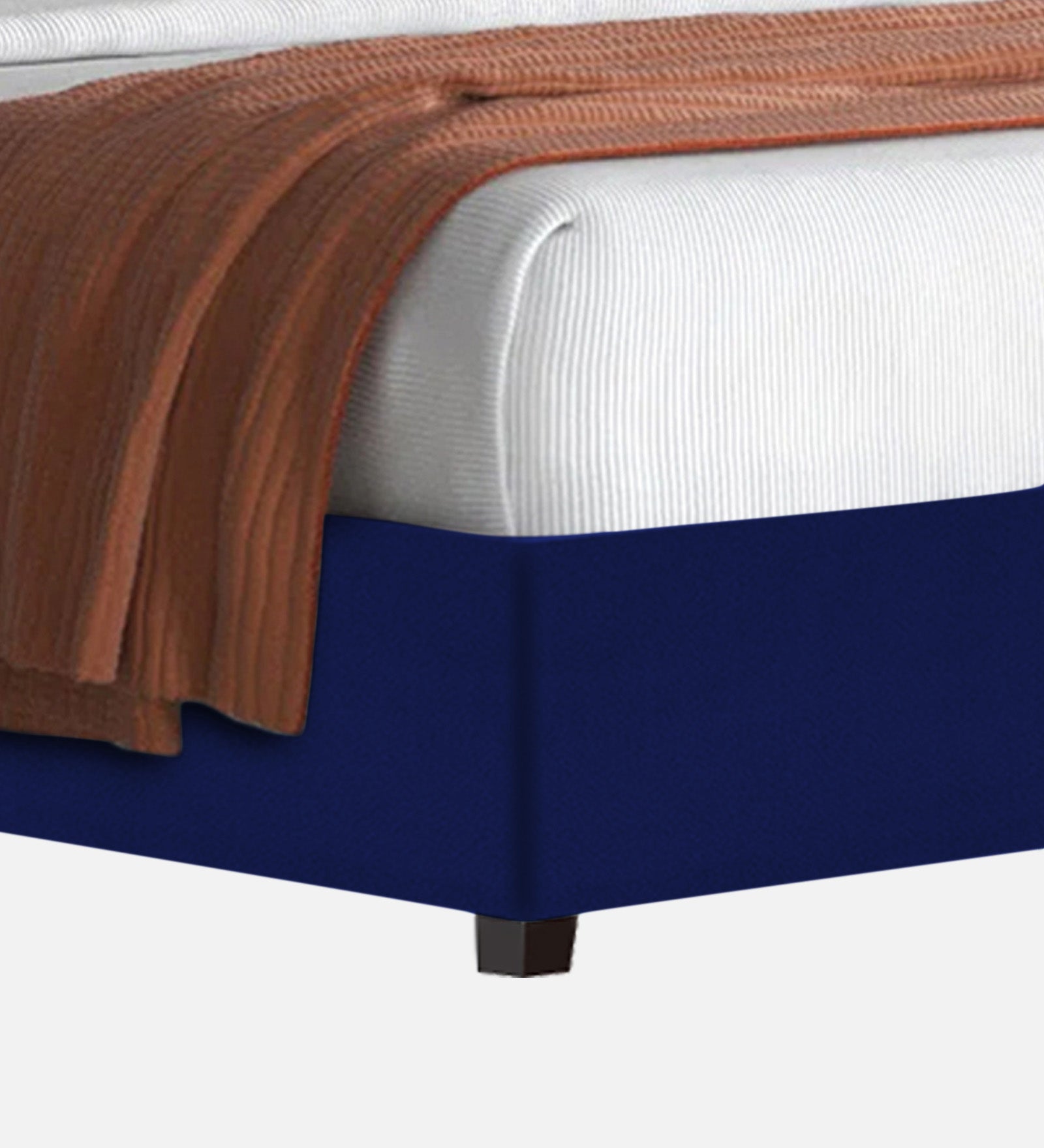 Caliya Velvet King Size Bed In Imperial blue Colour