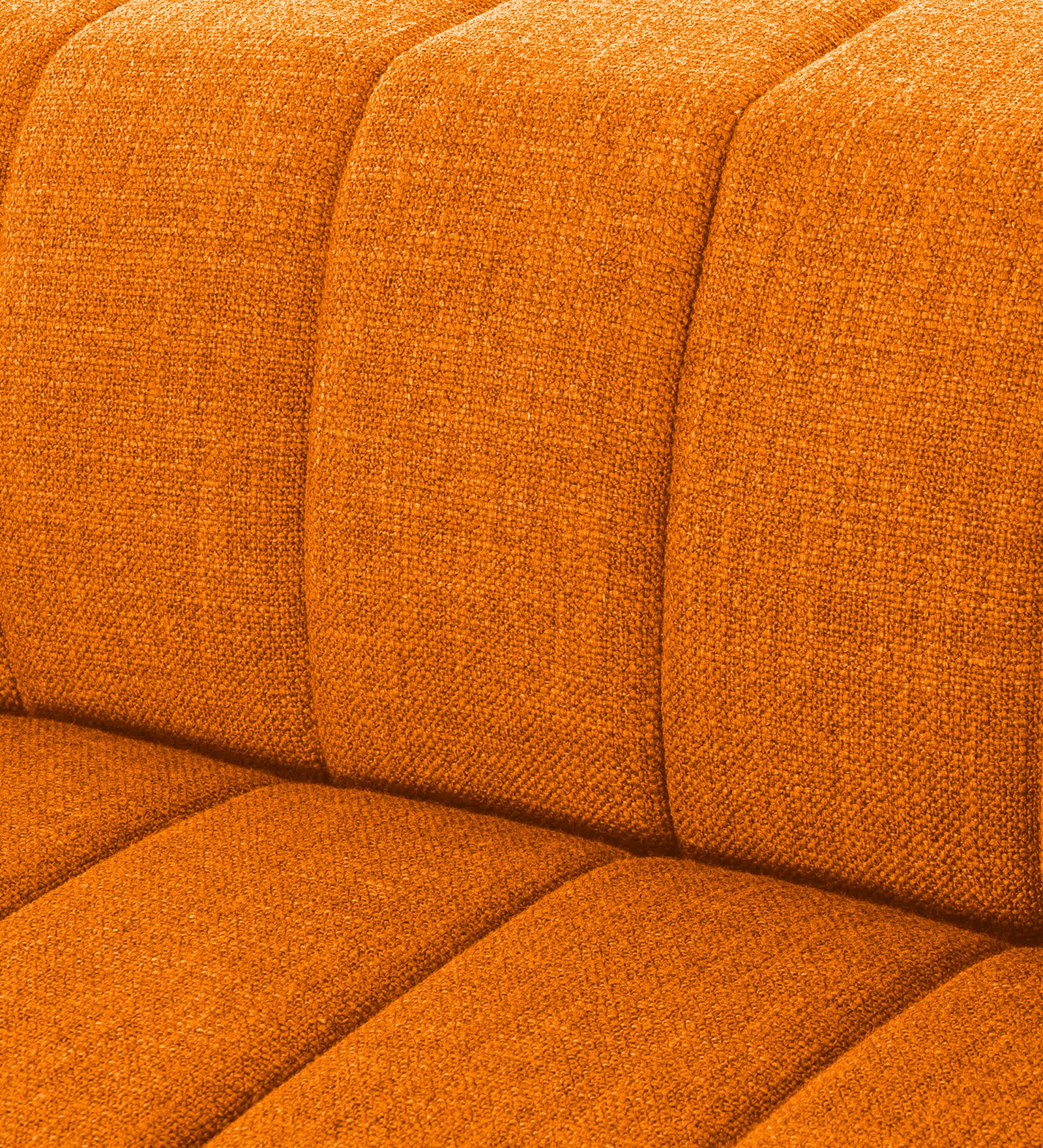 Lara Fabric 1 Seater Sofa in Vivid Orange Colour