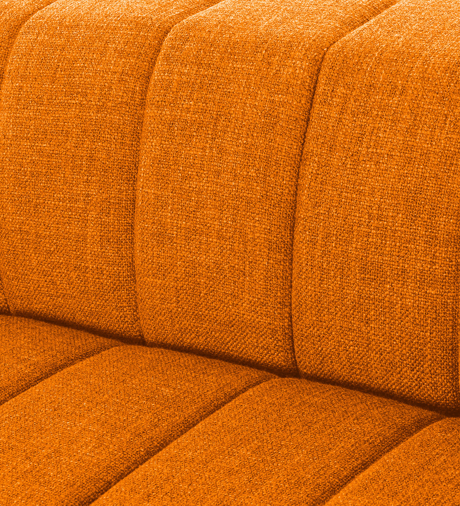 Lara Fabric 1 Seater Sofa In Vivid Orange Colour - Febonic Living