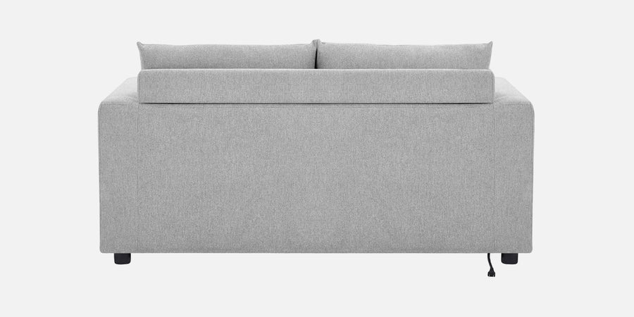Roman Fabric 3 Seater Foldable Sofa Cum Bed In Lit Grey Colour With Usb Port - Febonic Living