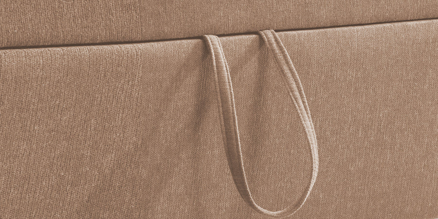 Kara Fabric 2 Seater Pull Out Sofa Cum Bed In Cosmic Beige Colour - Febonic Living