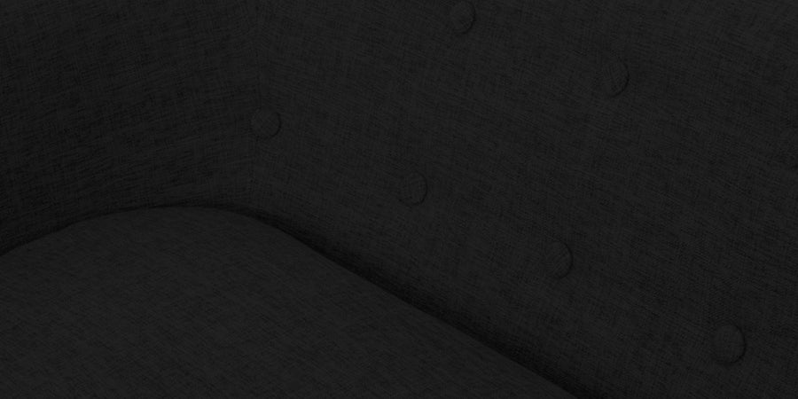 Casper Fabric 3 Seater Sofa In Zed Black Colour - Febonic Living