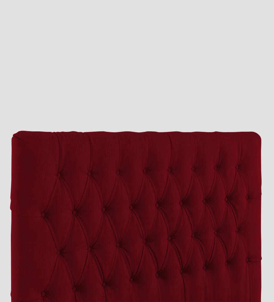 Isko Fabric Upholstered King Size Bed In Ruby Red Colour With Box Storage - Febonic Living