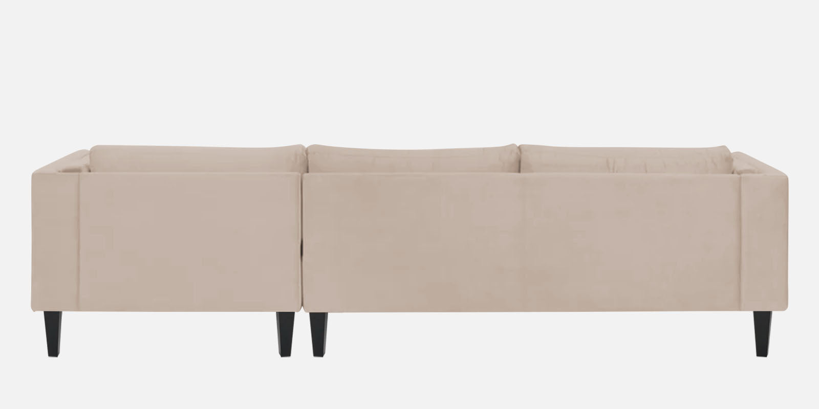 Jasper Velvet LHS Sectional Sofa (3+Lounger) in Camel Beige Colour