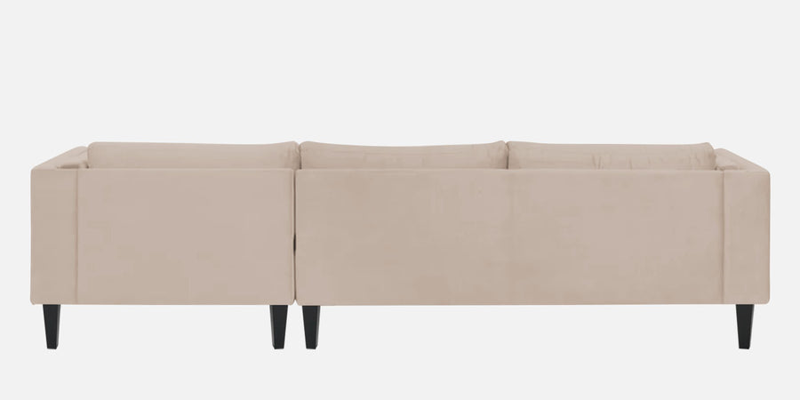 Jasper Velvet Lhs Sectional Sofa 3 Lounger In Camel Beige Colour - Febonic Living