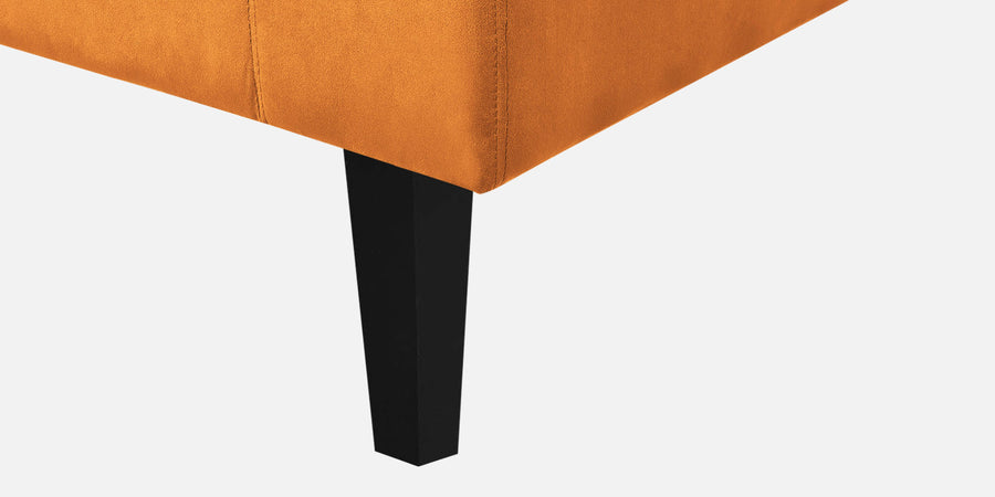 Vegas Velvet Lhs Sectional Sofa 3 Lounger In Tangerine Orange Colour - Febonic Living