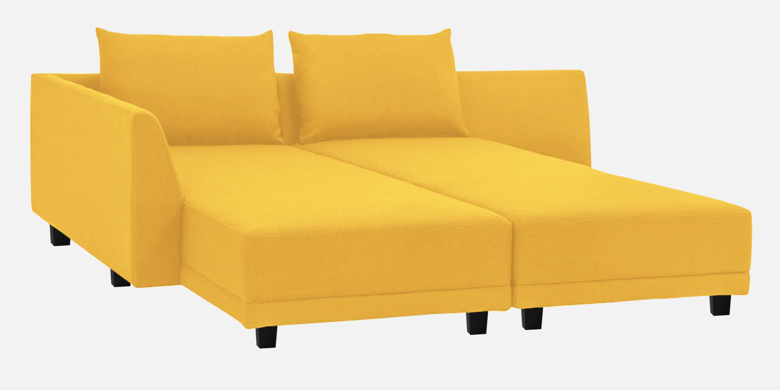 Ira Fabric RHS 6 Seater Sofa Cum Bed In Bold Yellow Colour