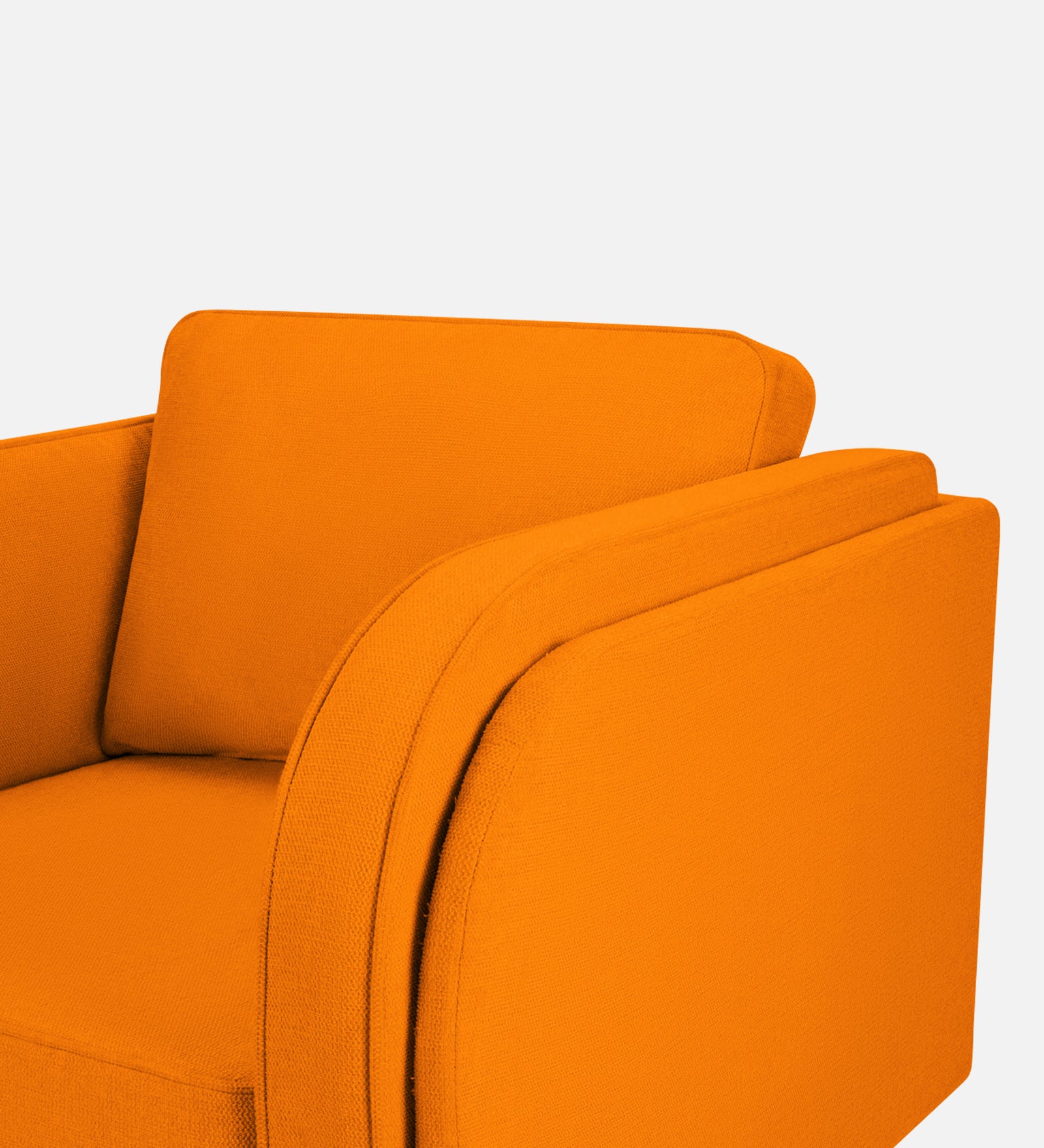 Siddy Fabric 1 Seater Sofa in Vivid Orange Colour