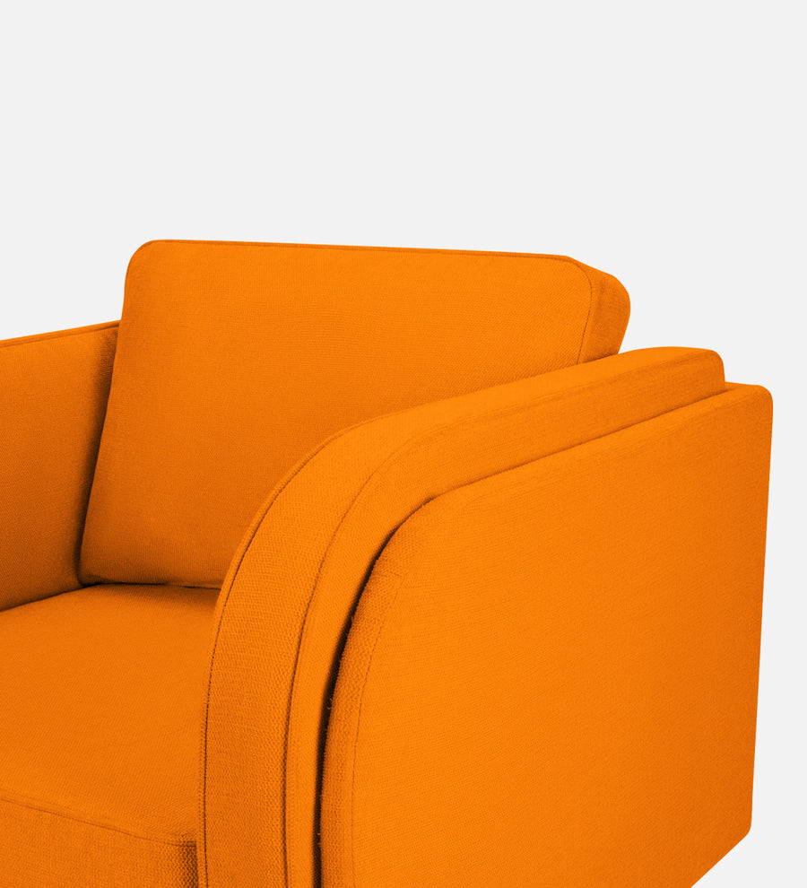 Siddy Fabric 1 Seater Sofa In Vivid Orange Colour - Febonic Living