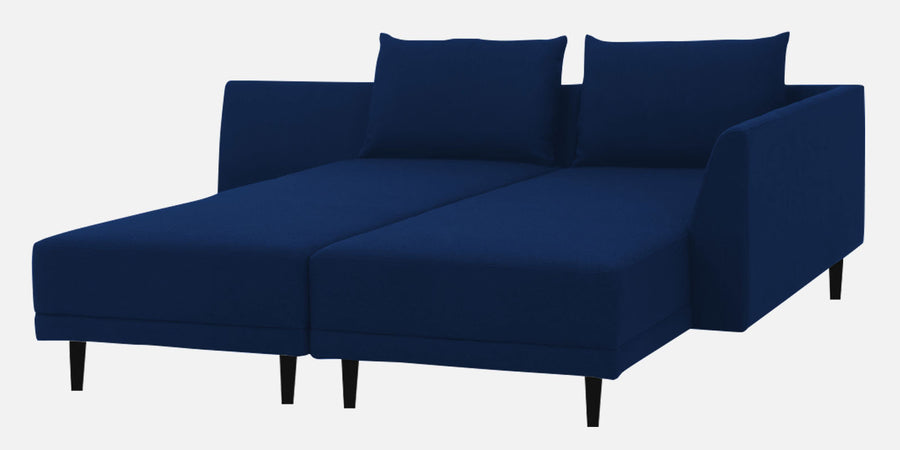 Ira Fabric Lhs 6 Seater Convertible Sofa Cum Bed In Royal Blue Colour - Febonic Living