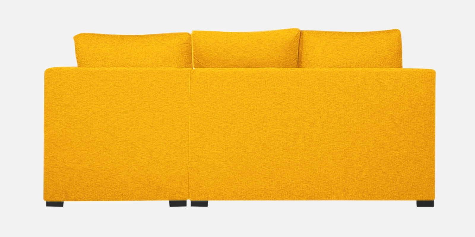 Jody Fabric 3 Seater Pull Out Sofa Cum Bed In Bold Yellow Colour