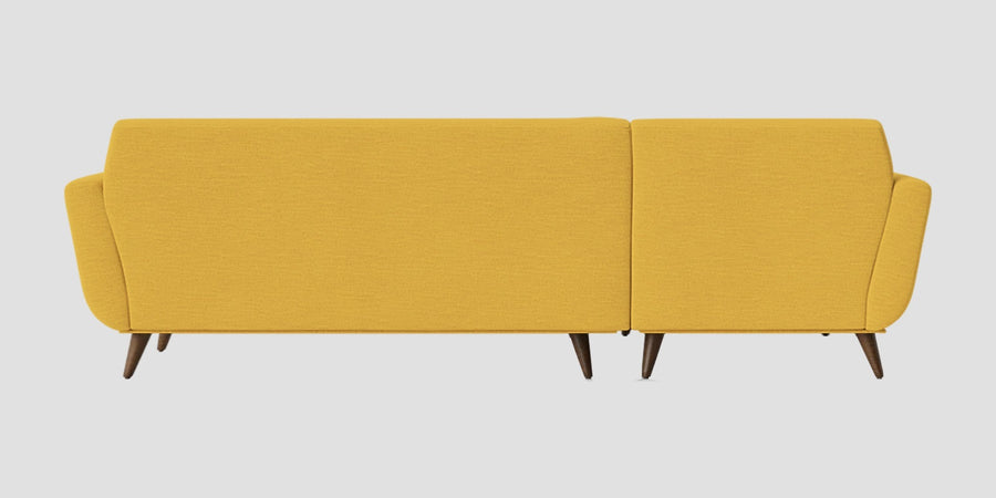 Jasmin Fabric Rhs Sectional Sofa 3 Lounger In Bold Yellow Colour - Febonic Living