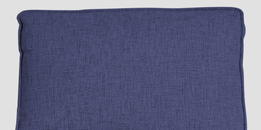 Hiver Fabric Day Bed Sofa In Slate Blue Colour With Back Rest - Febonic Living