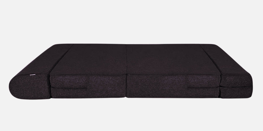 Fleepy Fabric 3 Seater Foldable Sofa Cum Bed In Cara Brown Colour - Febonic Living